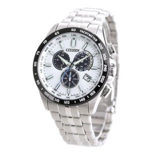 CITIZEN COLLECTION シチズン エコドライブ ソーラー電波 クロノグラフ メンズ 腕時計 ブランド CB5874-90A ホワイト